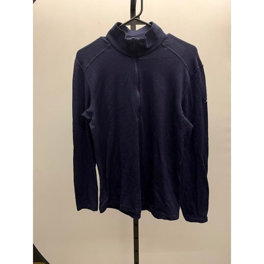 Icebreaker Navy Blue Merino Wool 260 Half Zip Pullover Sweater